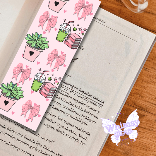 Plants & Matcha Digital Bookmark