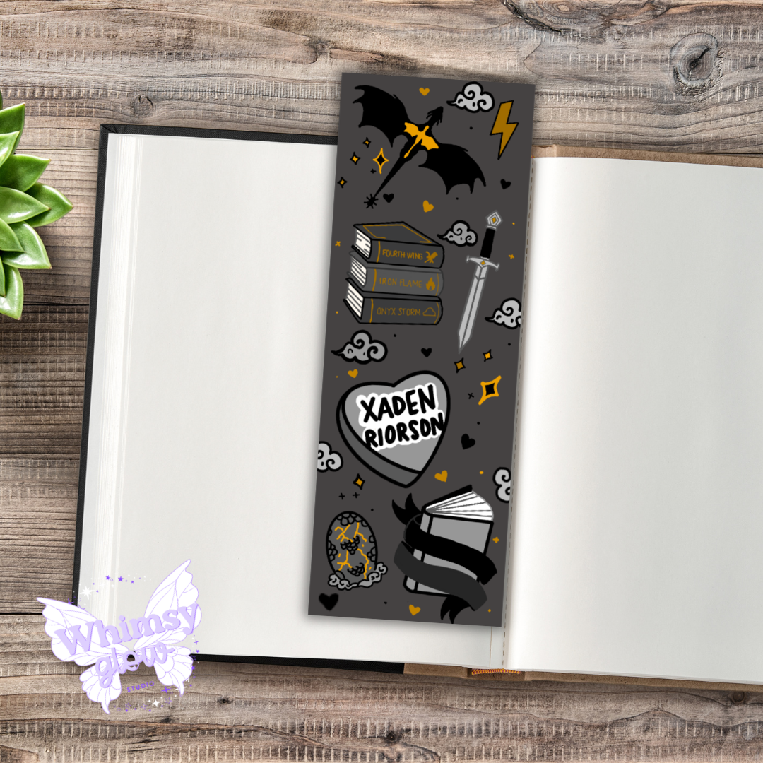 Fourth Wing Inspired Digital Bookmark Bundle | Fantasy Dragon Bookmark Printable | Book Lover Gift | 3 Color Options