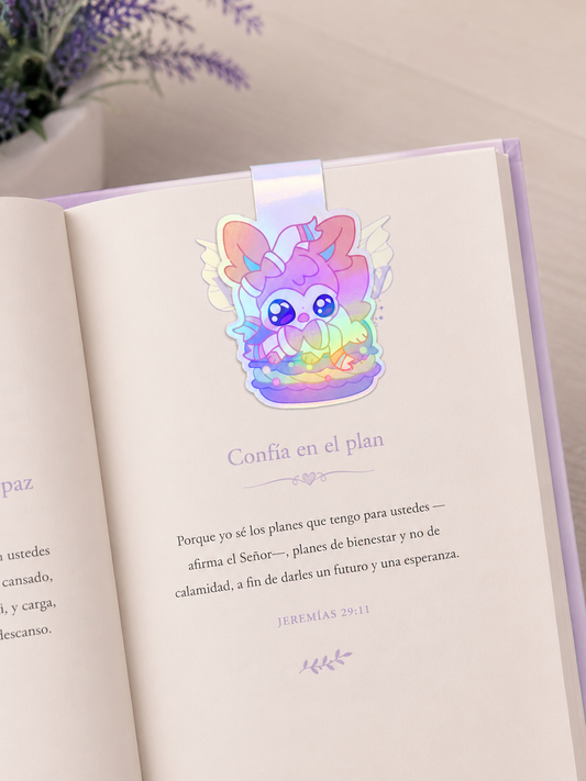 Rainbow Mochi Friend Holographic Magnetic Bookmark