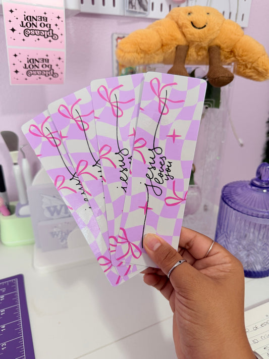 Jesus Loves You Coquette Bookmark