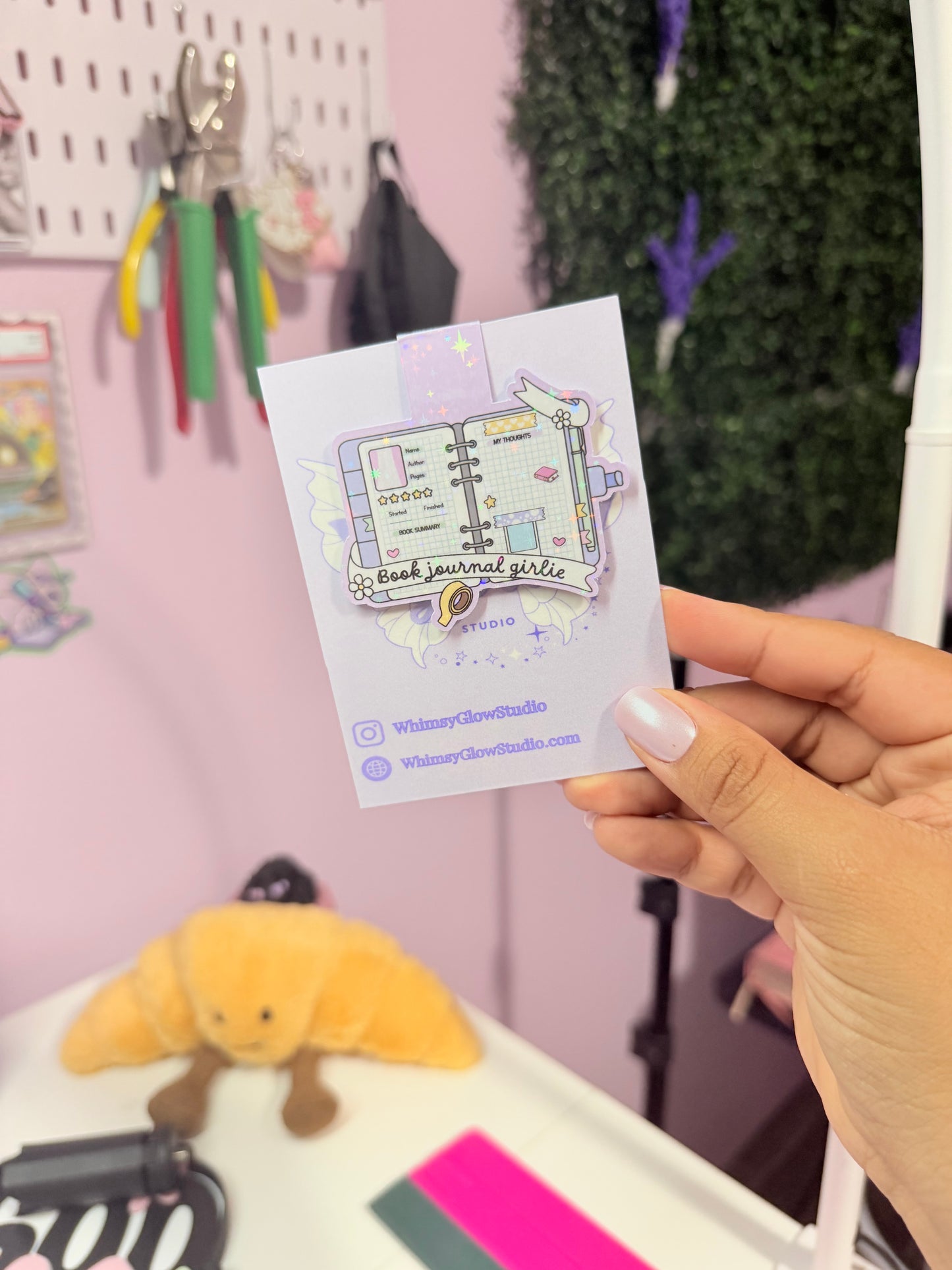 Book Journal Girlie Holographic Magnetic Bookmark