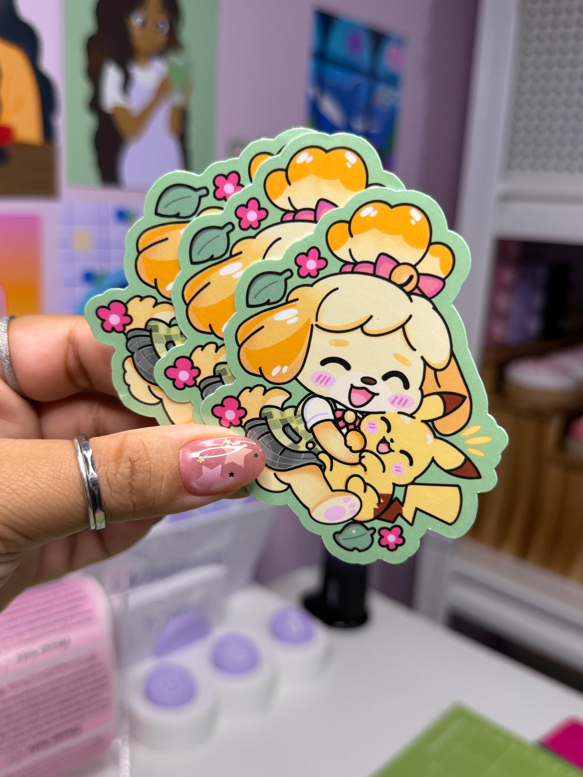 Isabelle and Picka Sticker