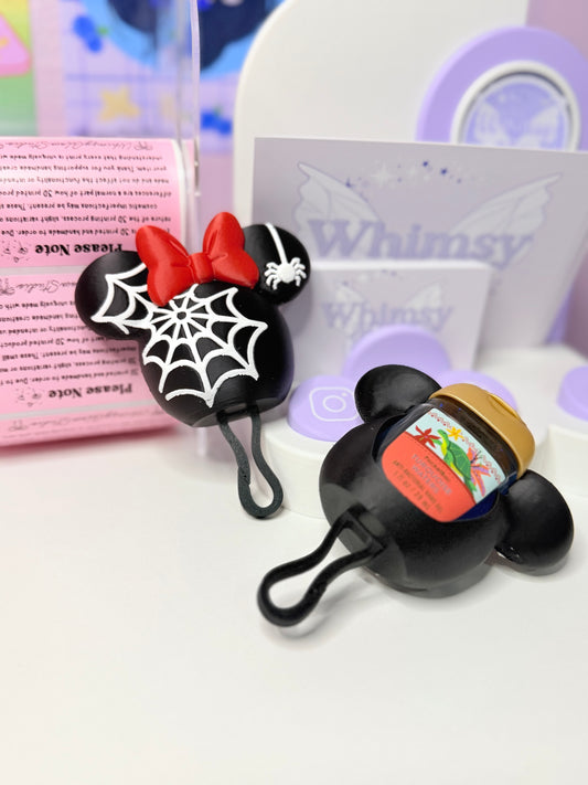 Mouse Web BBW Hand Sanitizer Keychain Holder