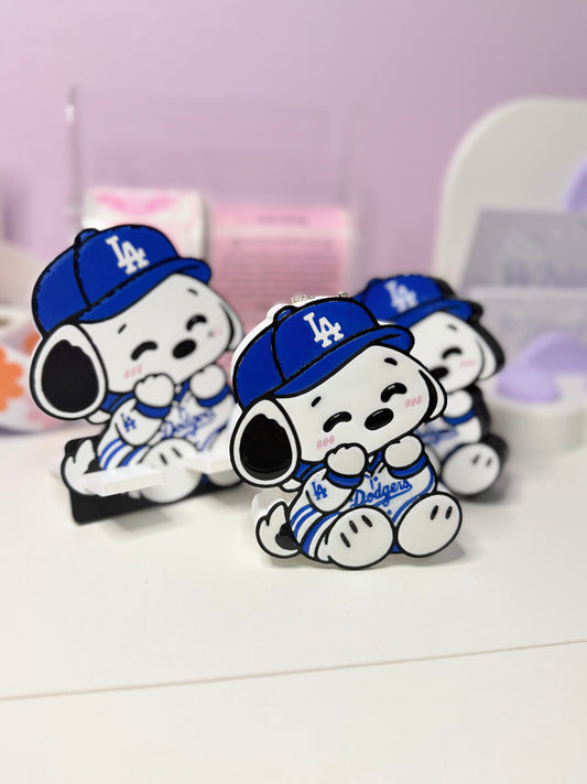 Dodgers Puppy BBW Hand Sanitizer Keychain Holder