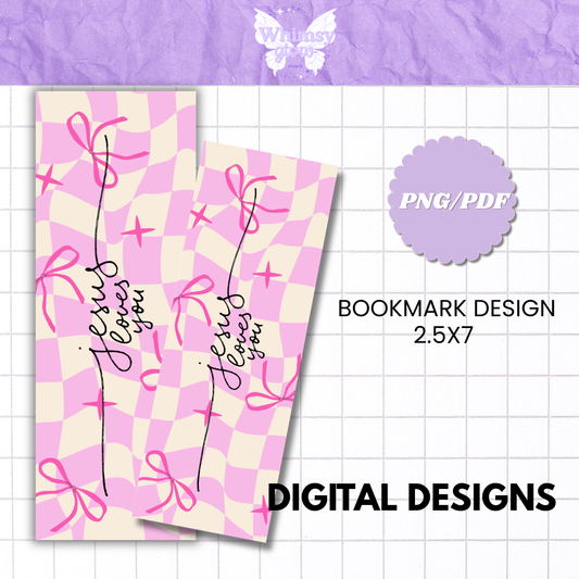 Jesus Loves You Digital Bookmark