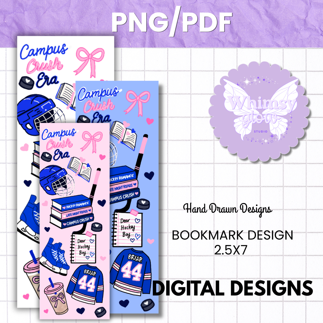 Off Campus Inspired Digital Bookmark Bundle | Romance Reader Bookmark Printable | Book Lover Gift | 3 Color Options
