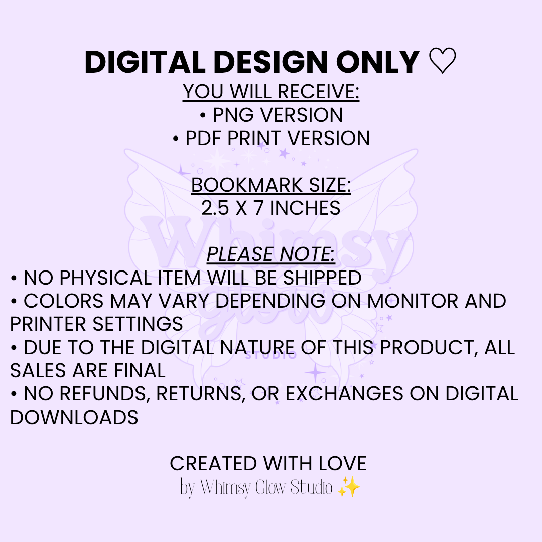 Boo's Garden Ghost Bookmark | Printable Digital Bookmark