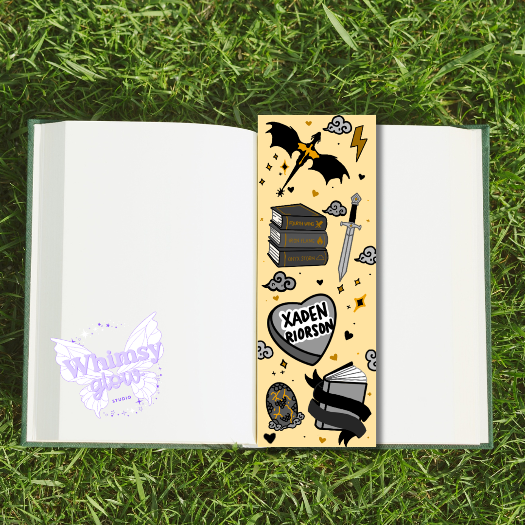 Fourth Wing Inspired Digital Bookmark Bundle | Fantasy Dragon Bookmark Printable | Book Lover Gift | 3 Color Options