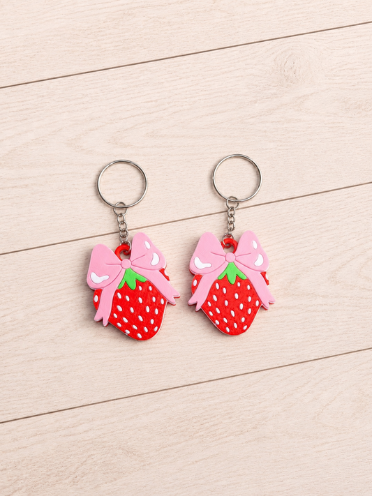 Strawberry Bow Can Opener Keychain