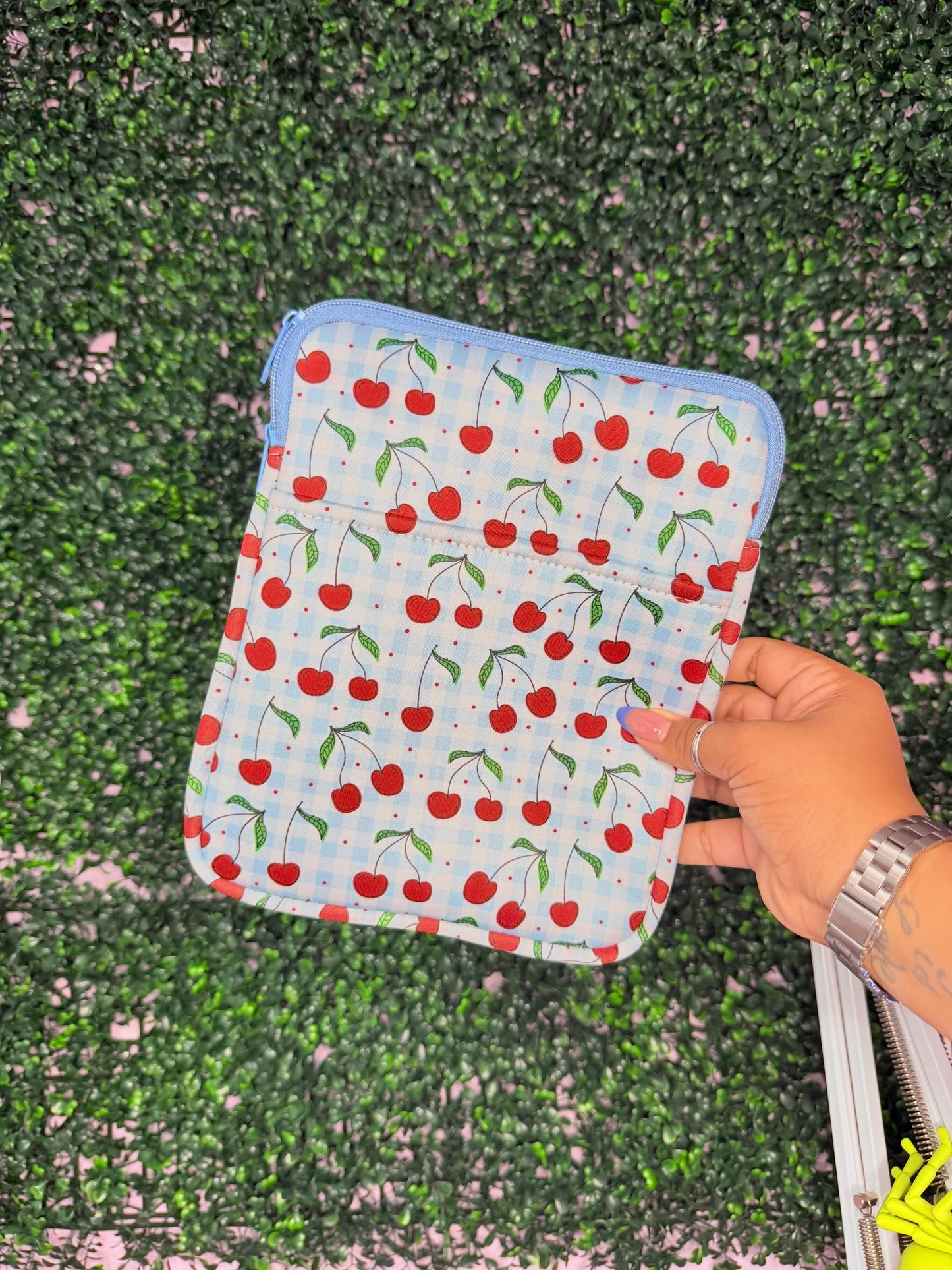 Cherry Gingham Kindle & Mini iPad Sleeve