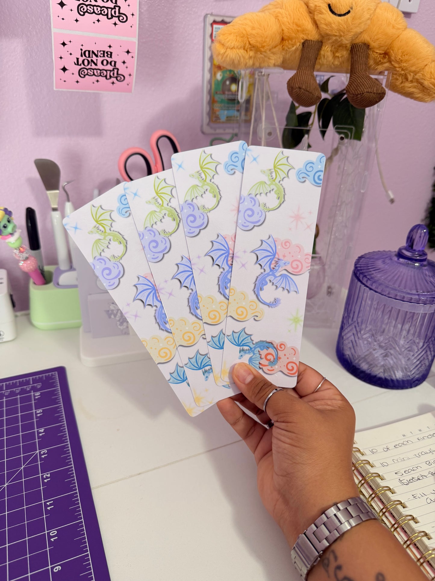 Pastel Dragon Bookmark | Fantasy Dragon Bookmark