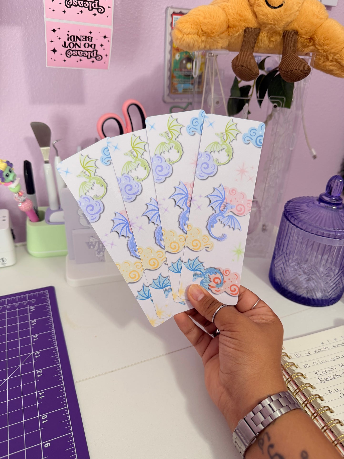 Pastel Dragon Bookmark | Fantasy Dragon Bookmark
