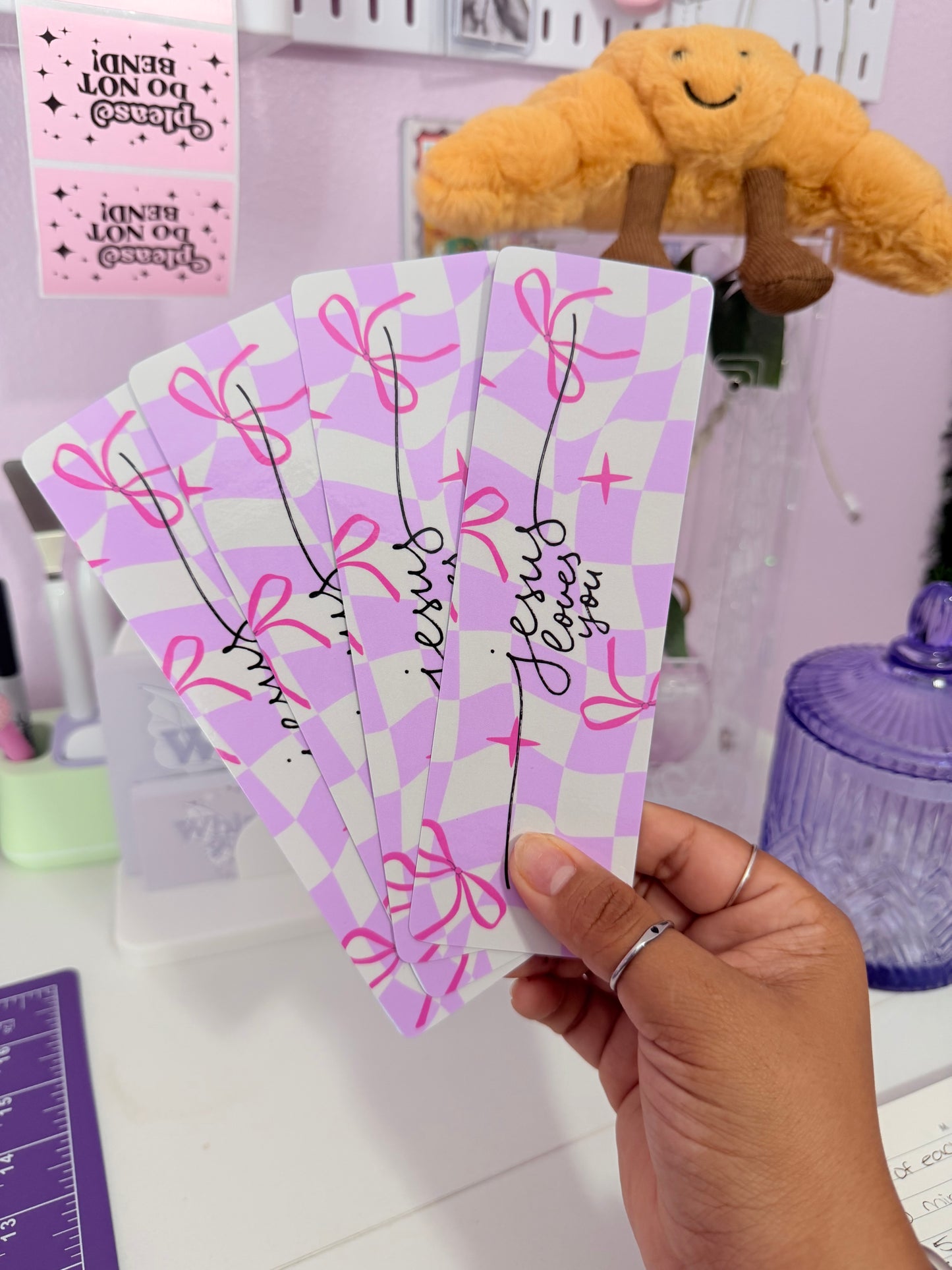 Jesus Loves You Coquette Bookmark