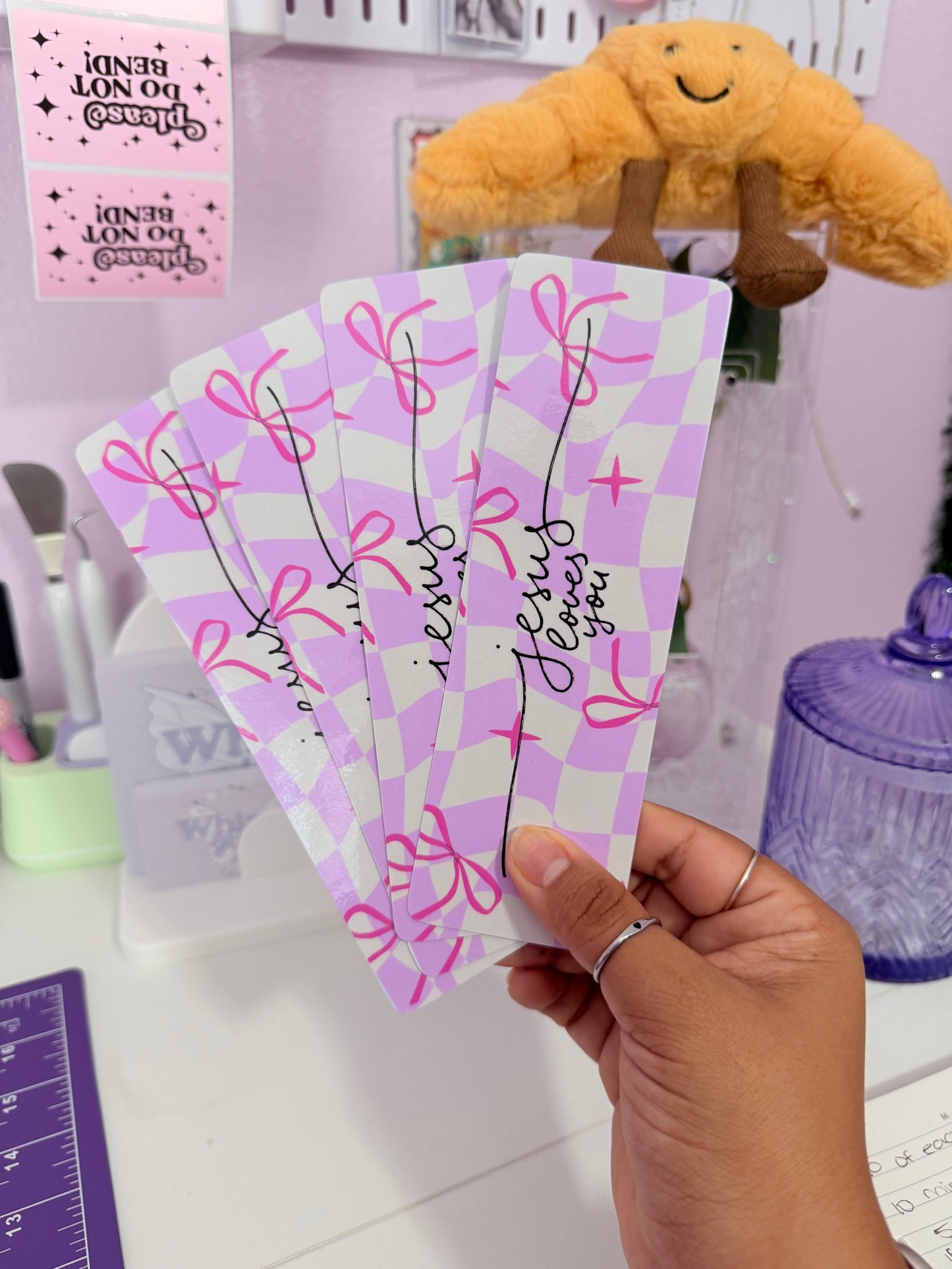 Jesus Loves You Coquette Bookmark