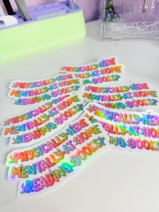 Physically Here Holographic Sticker