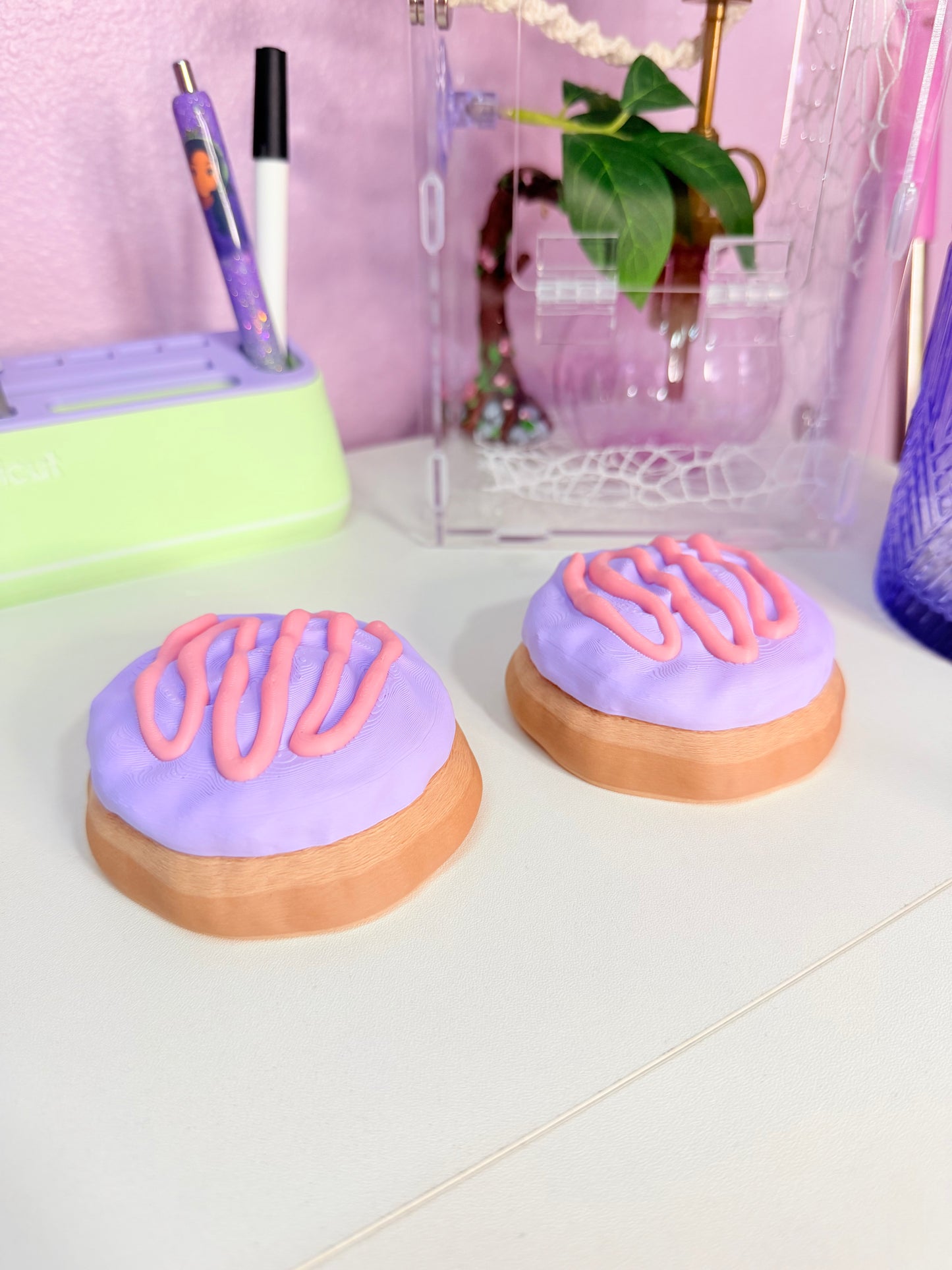 Frosted Cookie Catch-All Tray PURPLE | 3D Printed Dessert Trinket Dish