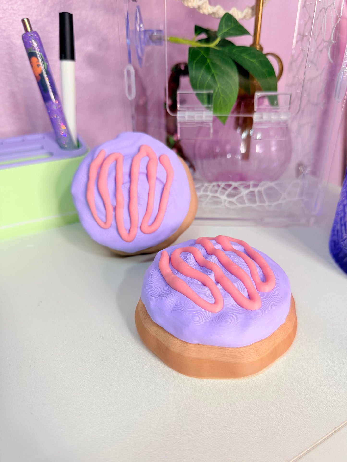 Frosted Cookie Catch-All Tray PURPLE | 3D Printed Dessert Trinket Dish