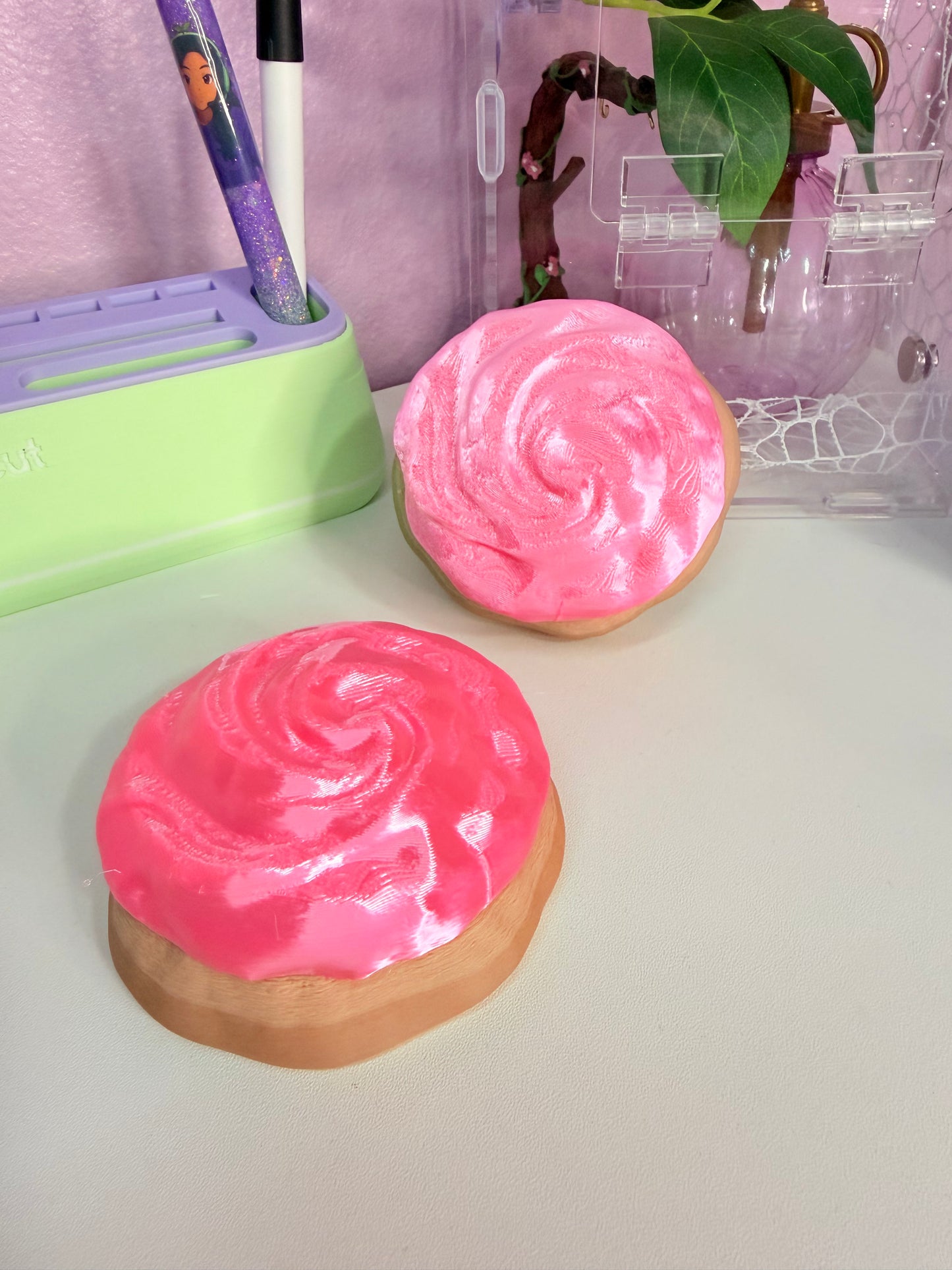 Frosted Cookie Catch-All Tray PINK| 3D Printed Dessert Trinket Dish
