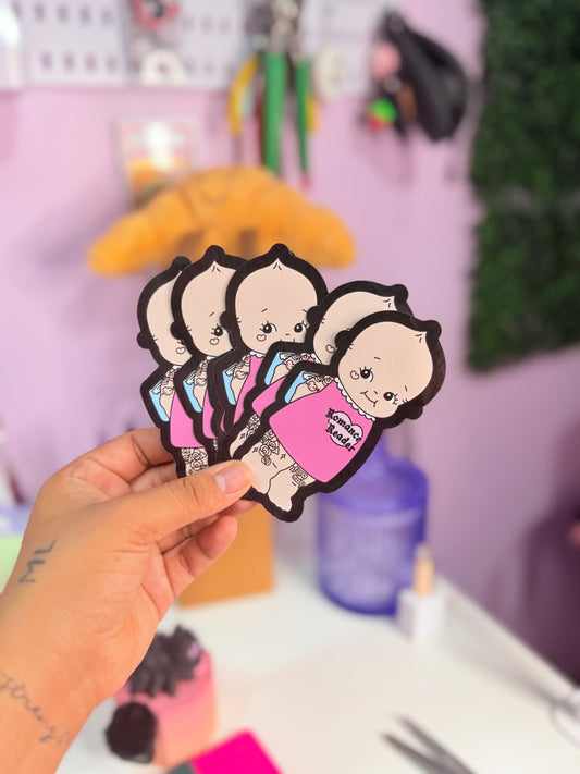 Kewpie Romance Reader Sticker | Cute Book Lover Gift