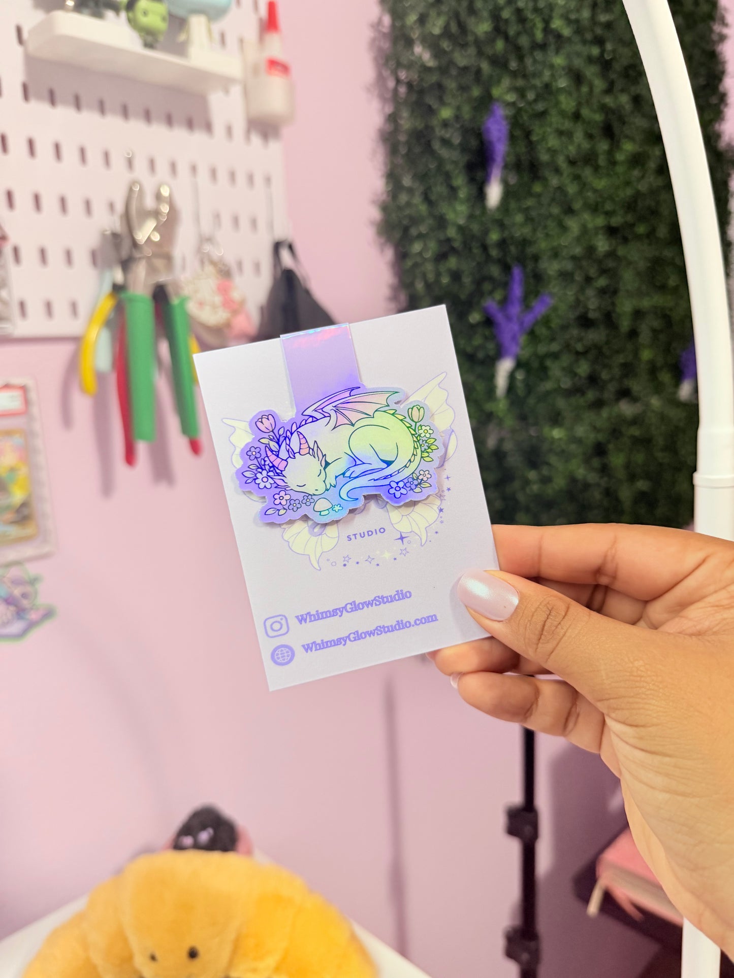 Sleeping Dragon Holographic Bookmark