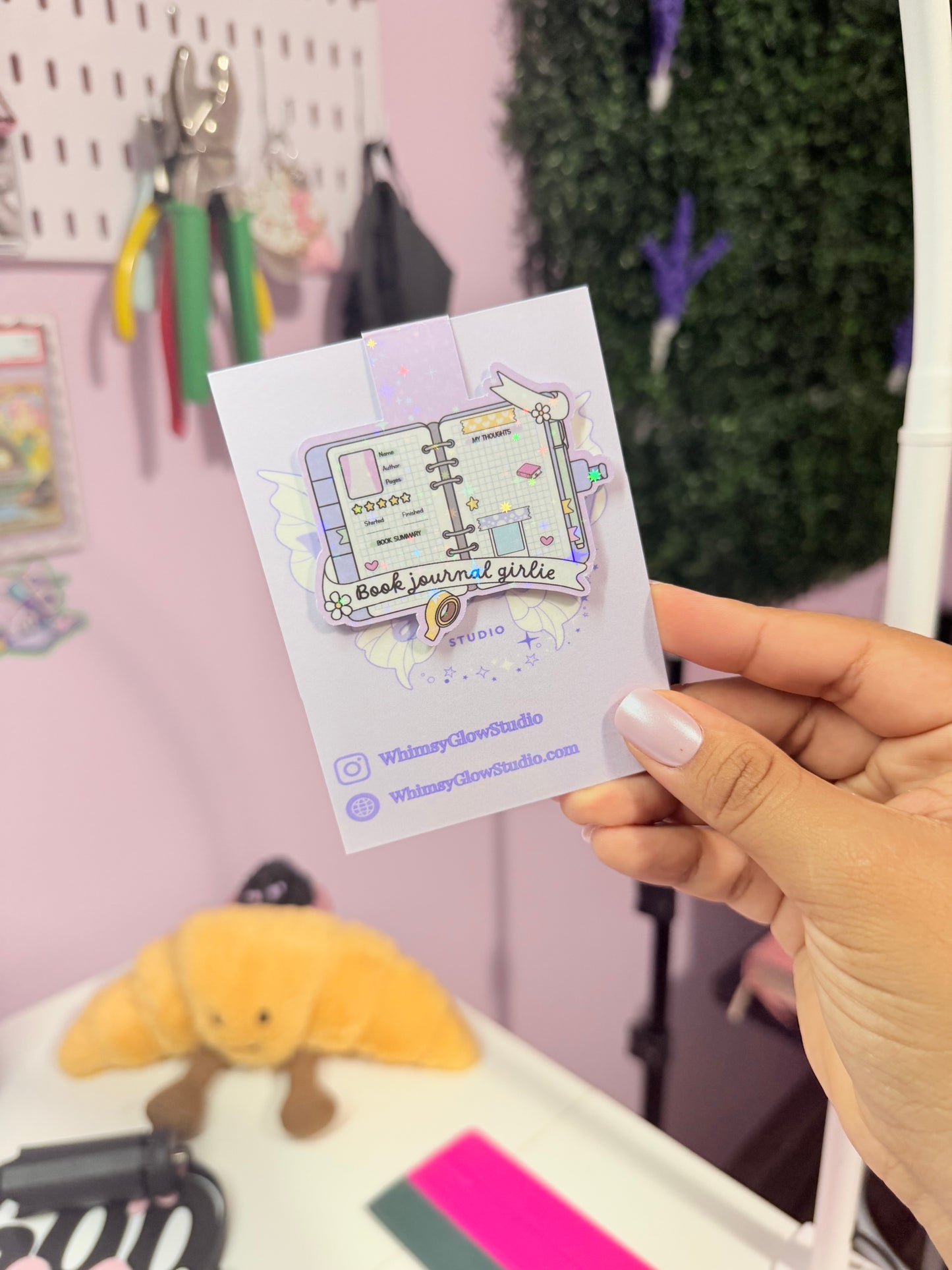 Book Journal Girlie Holographic Magnetic Bookmark