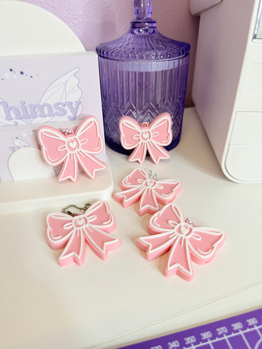 Pink Bow Can Opener Keychain
