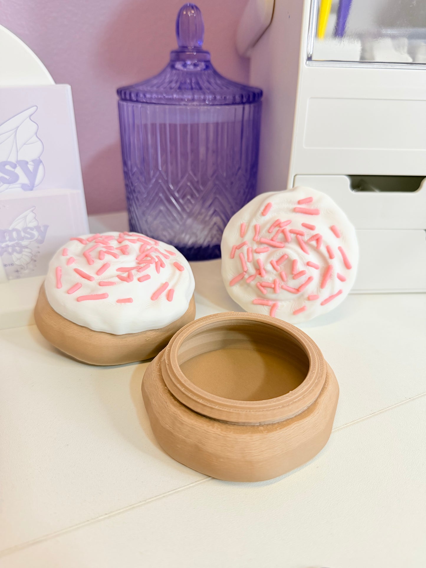 Frosted Cookie Catch-All Trinket Box | Cute Sprinkle Storage Container