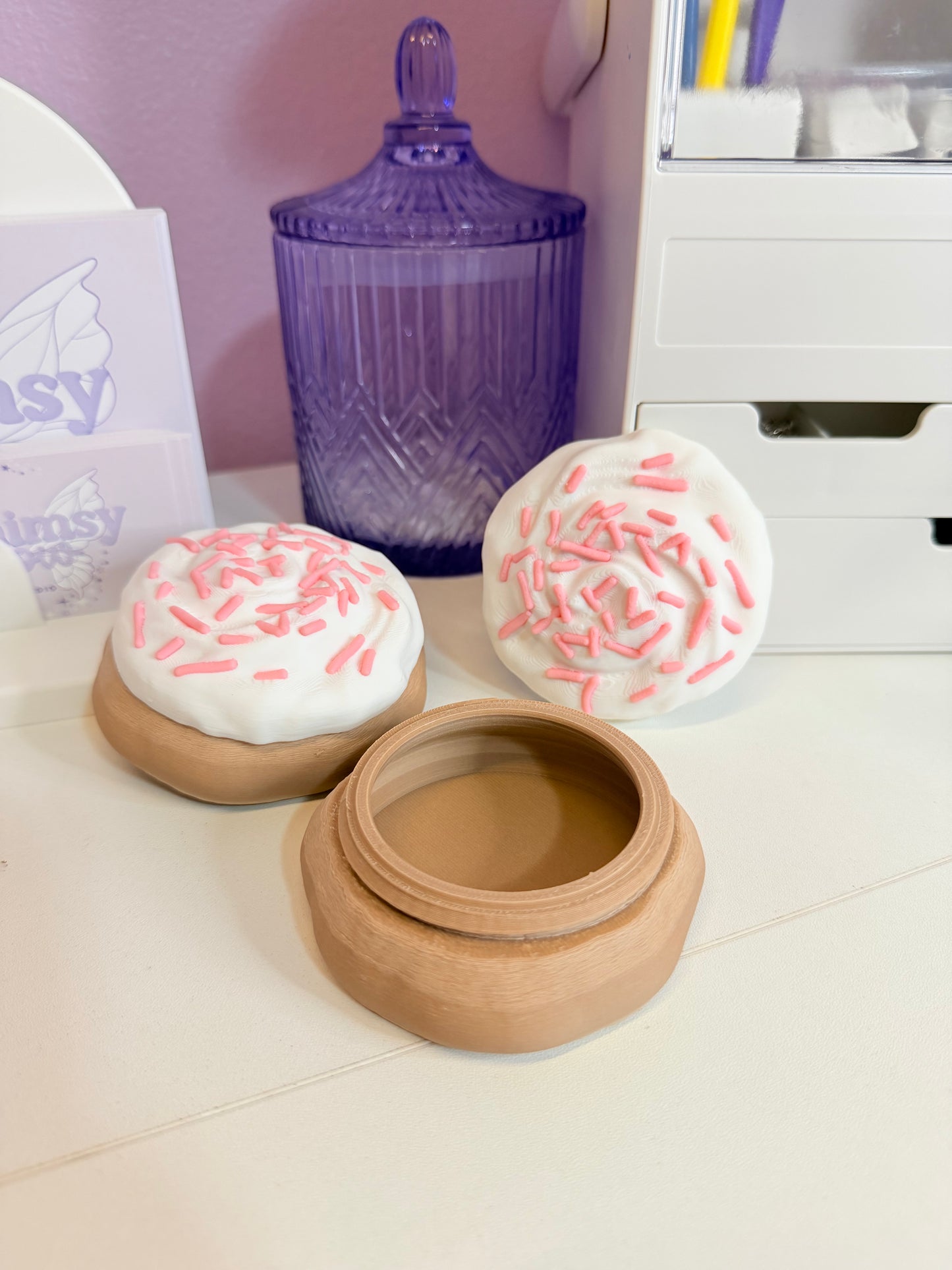 Frosted Cookie Catch-All Trinket Box | Cute Sprinkle Storage Container
