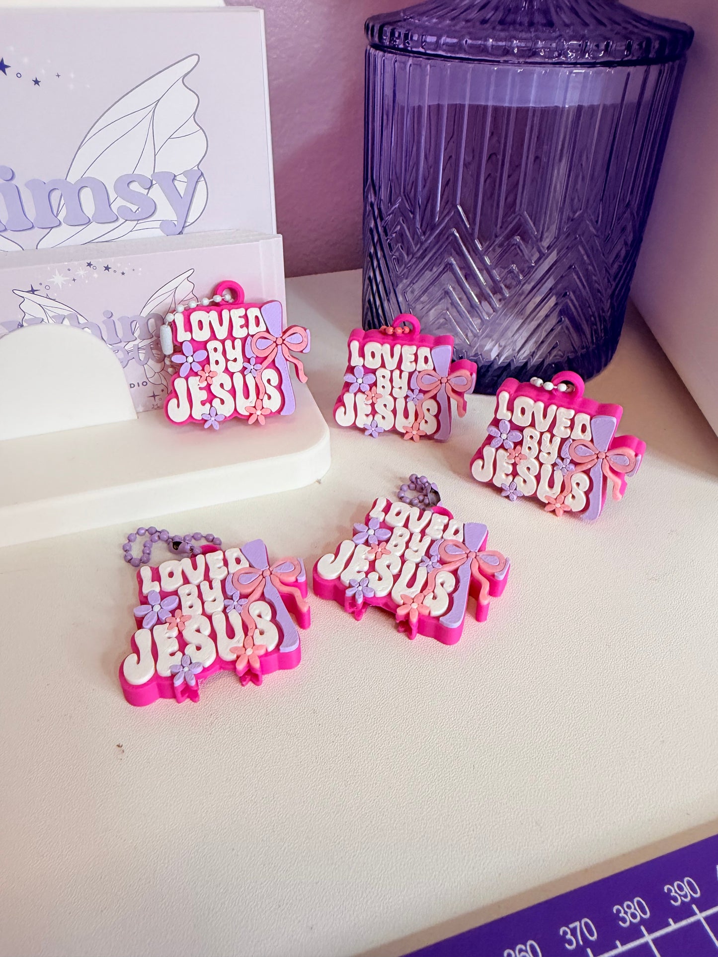 Loved By Jesus Can Opener Keychain
