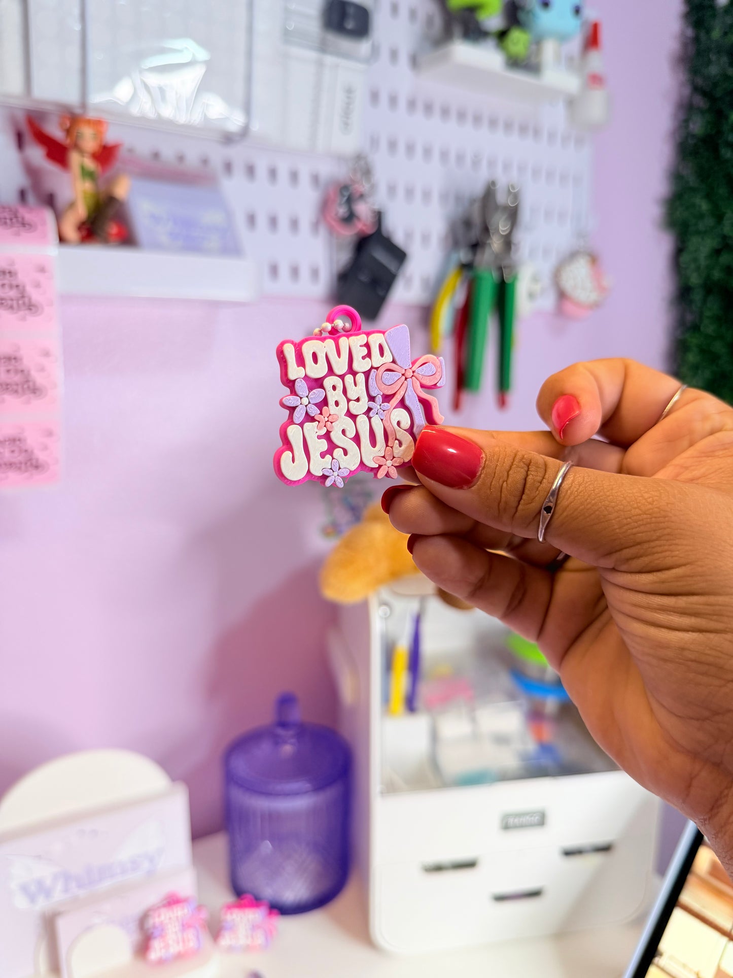 Loved By Jesus Can Opener Keychain