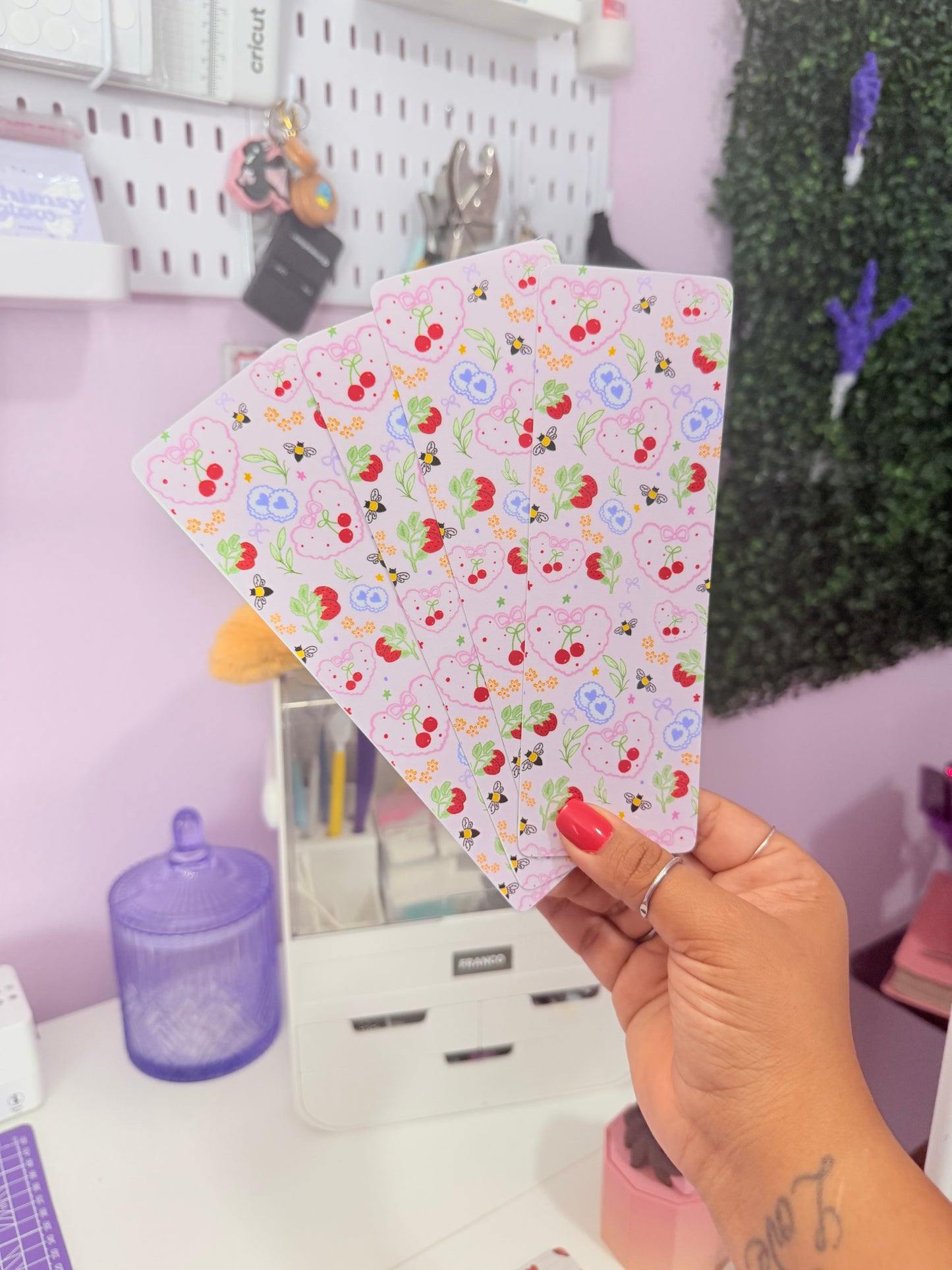 Bees And Cherry Bookmark