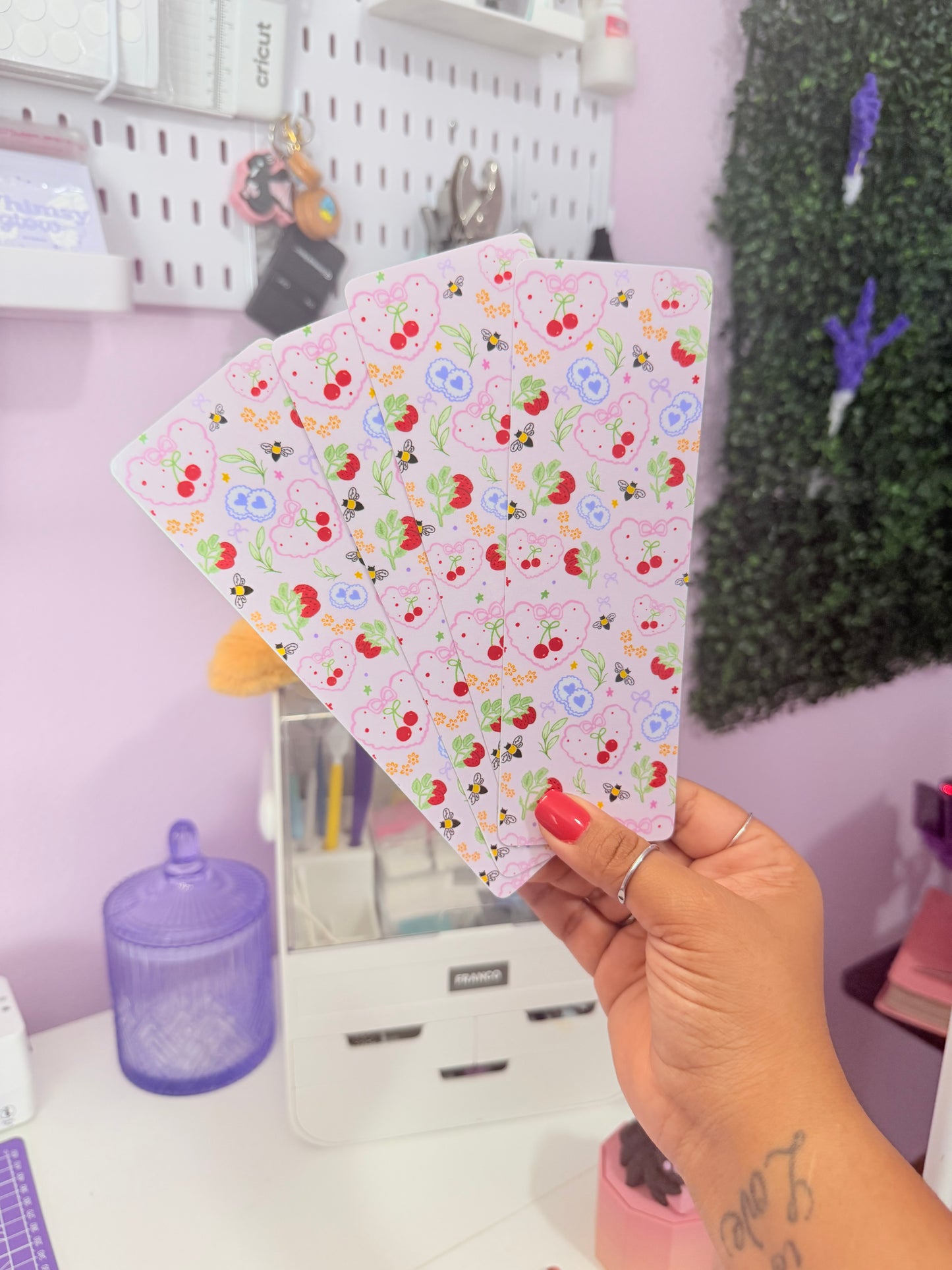 Bees And Cherry Bookmark