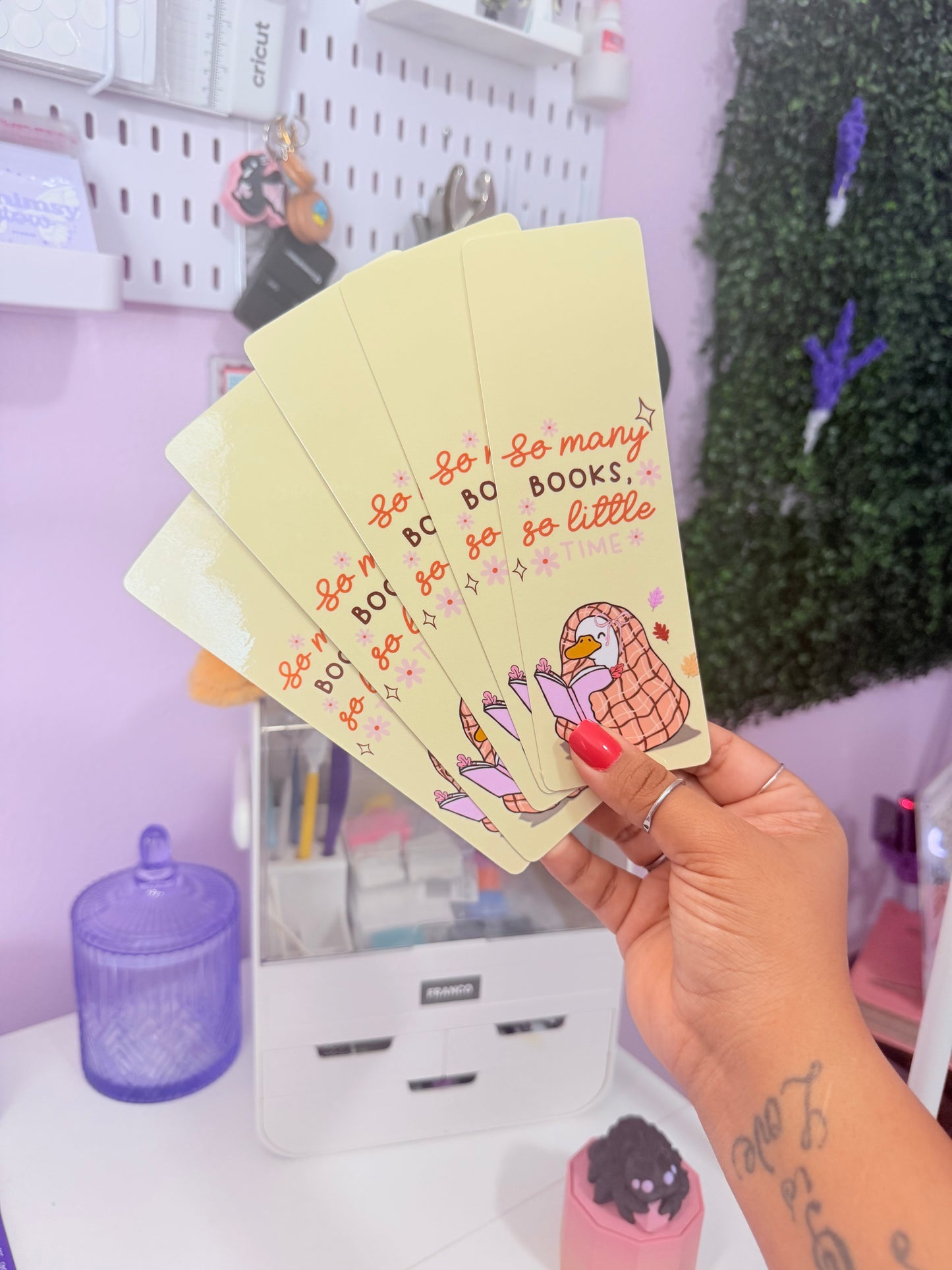 So Many Books, So Little Time Duck Bookmark | Printable Digital Bookmark