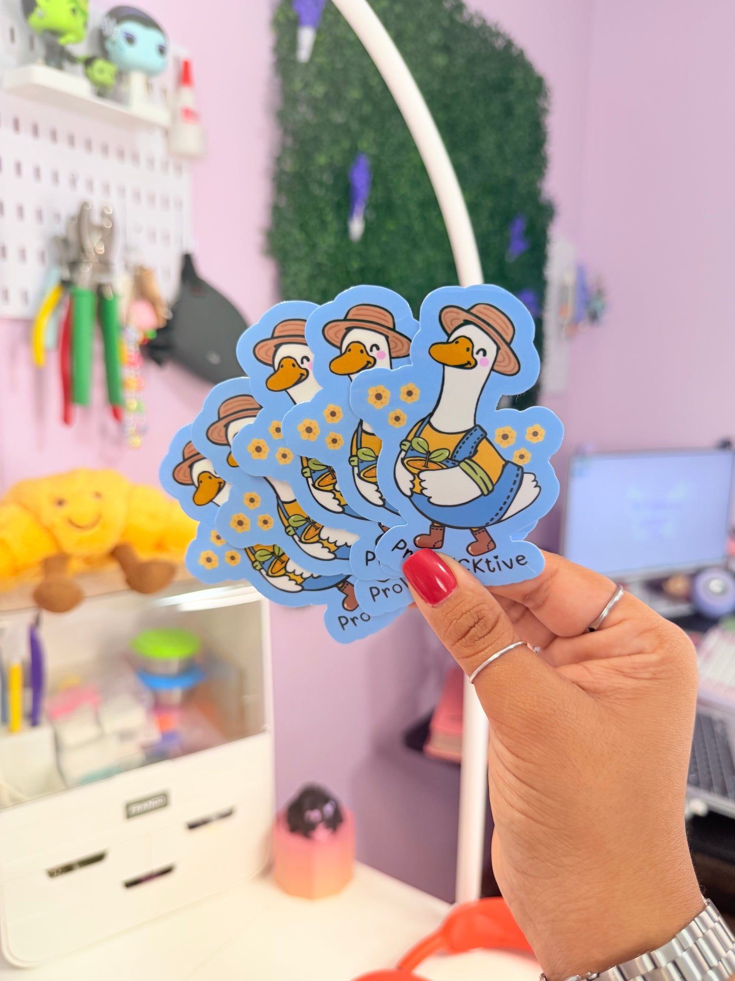ProDUCKtive Goose Sticker