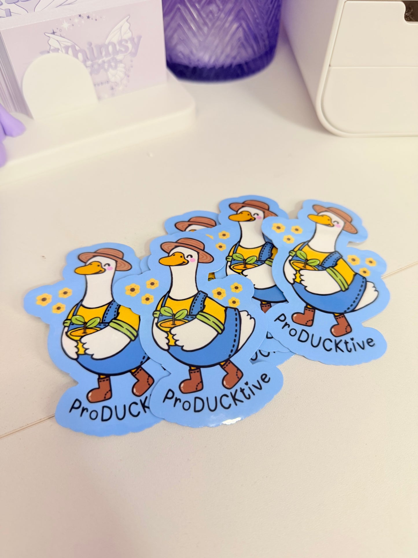 ProDUCKtive Goose Sticker