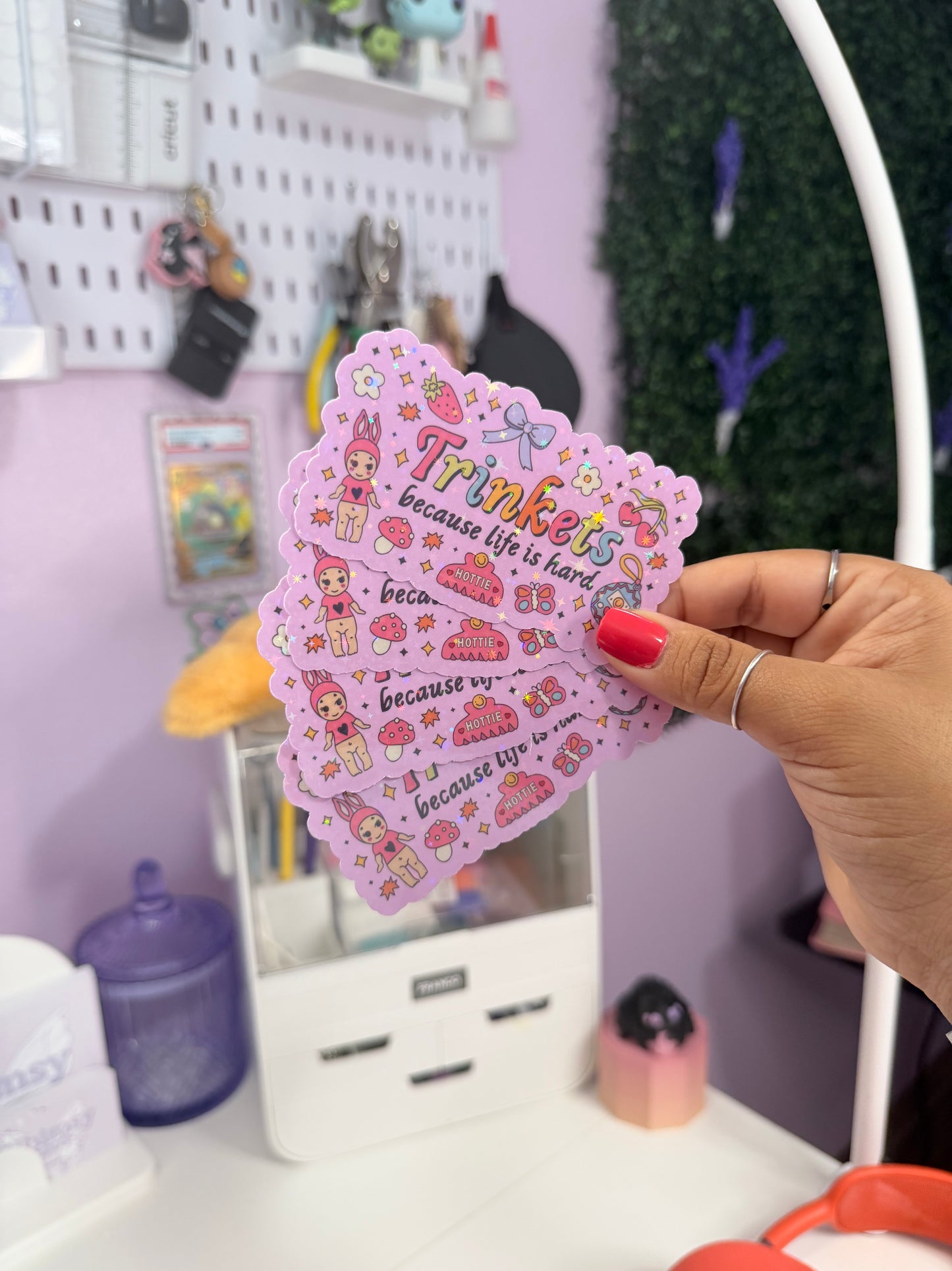 Trinkets Because Life Is Hard Sticker