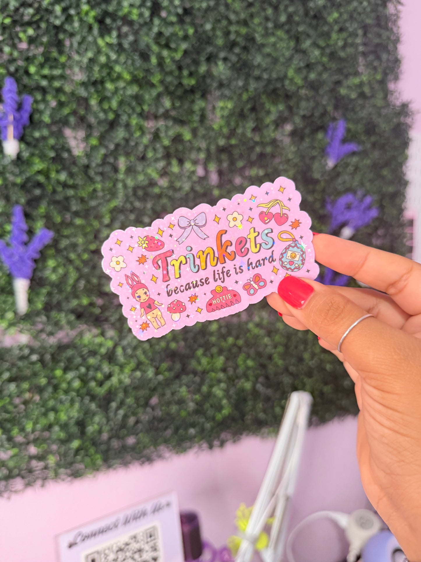 Trinkets Because Life Is Hard Sticker