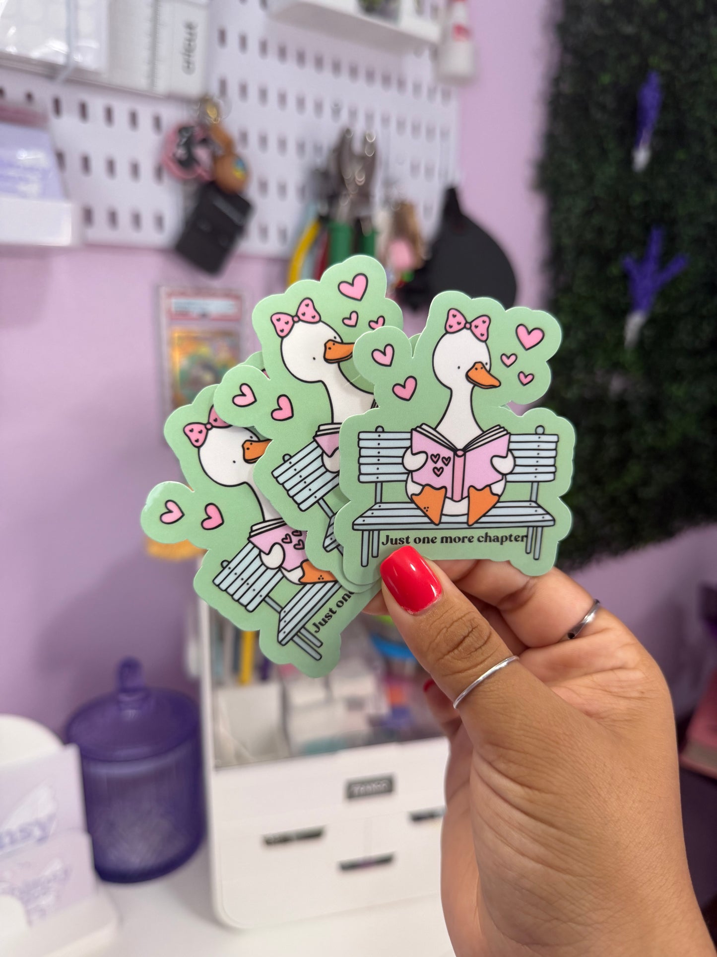 Just One More Chapter Duck Sticker