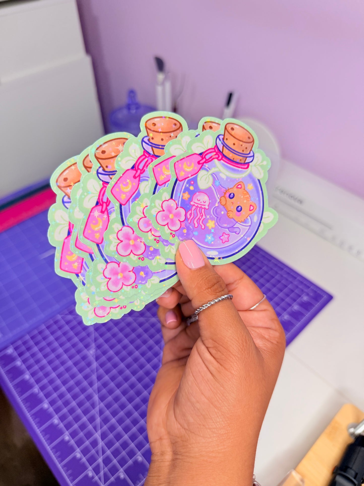 Magic Potion Cat Sticker