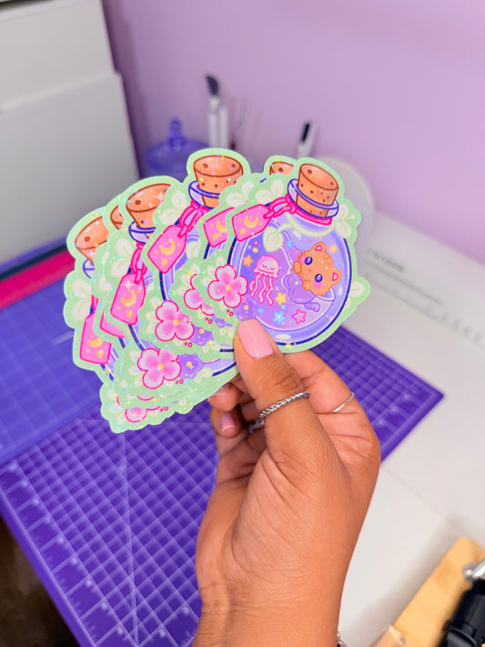Magic Potion Cat Sticker