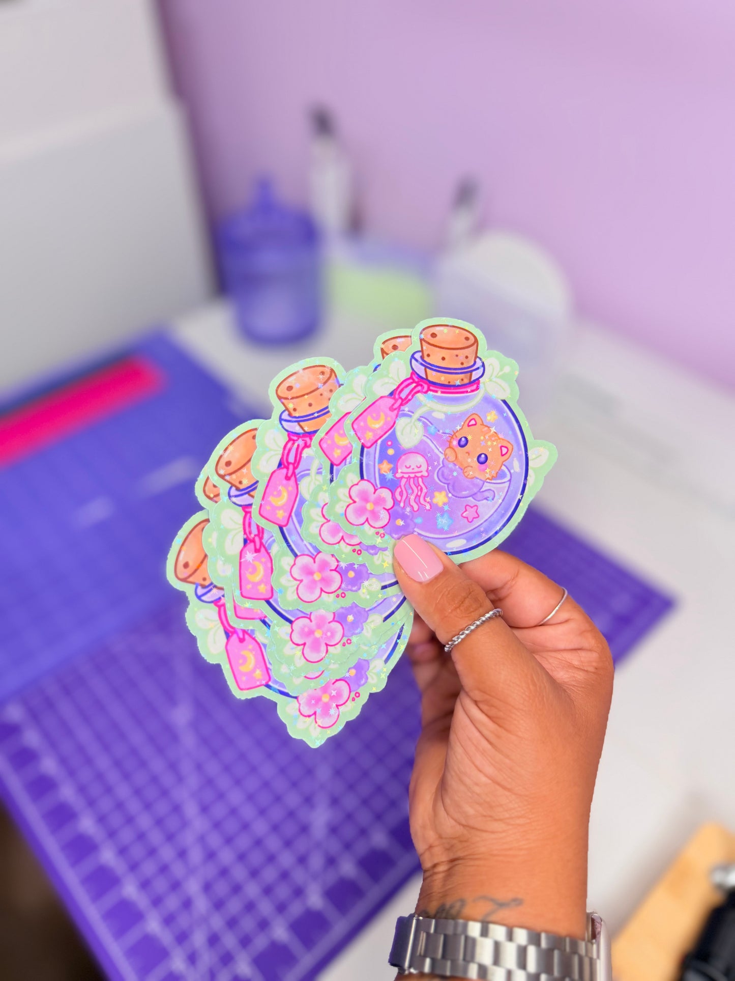 Magic Potion Cat Sticker