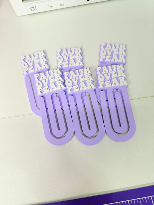 Faith Over Fear Jumbo Paper Clip Bookmark