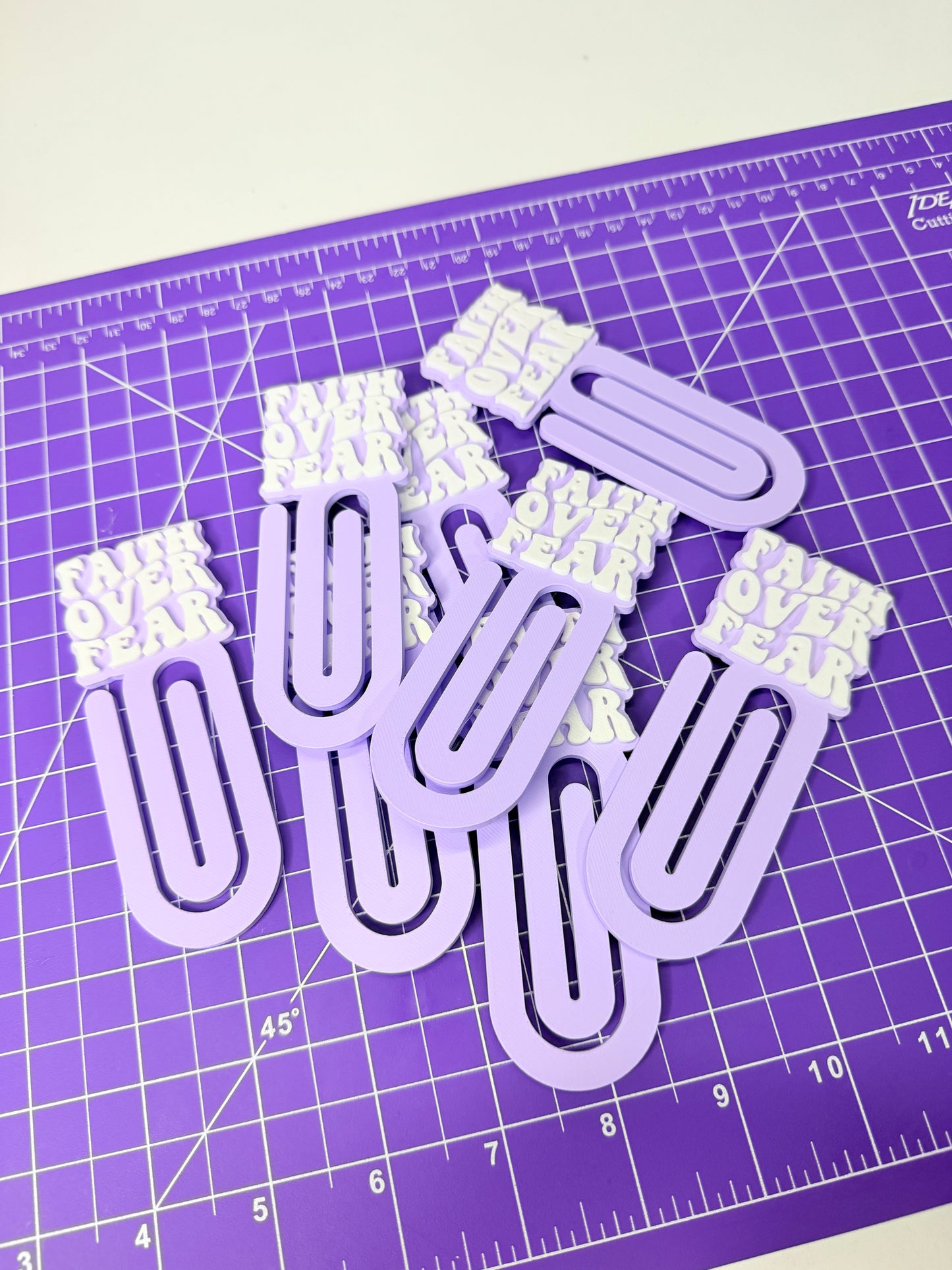 Faith Over Fear Jumbo Paperclip Pink/Purple