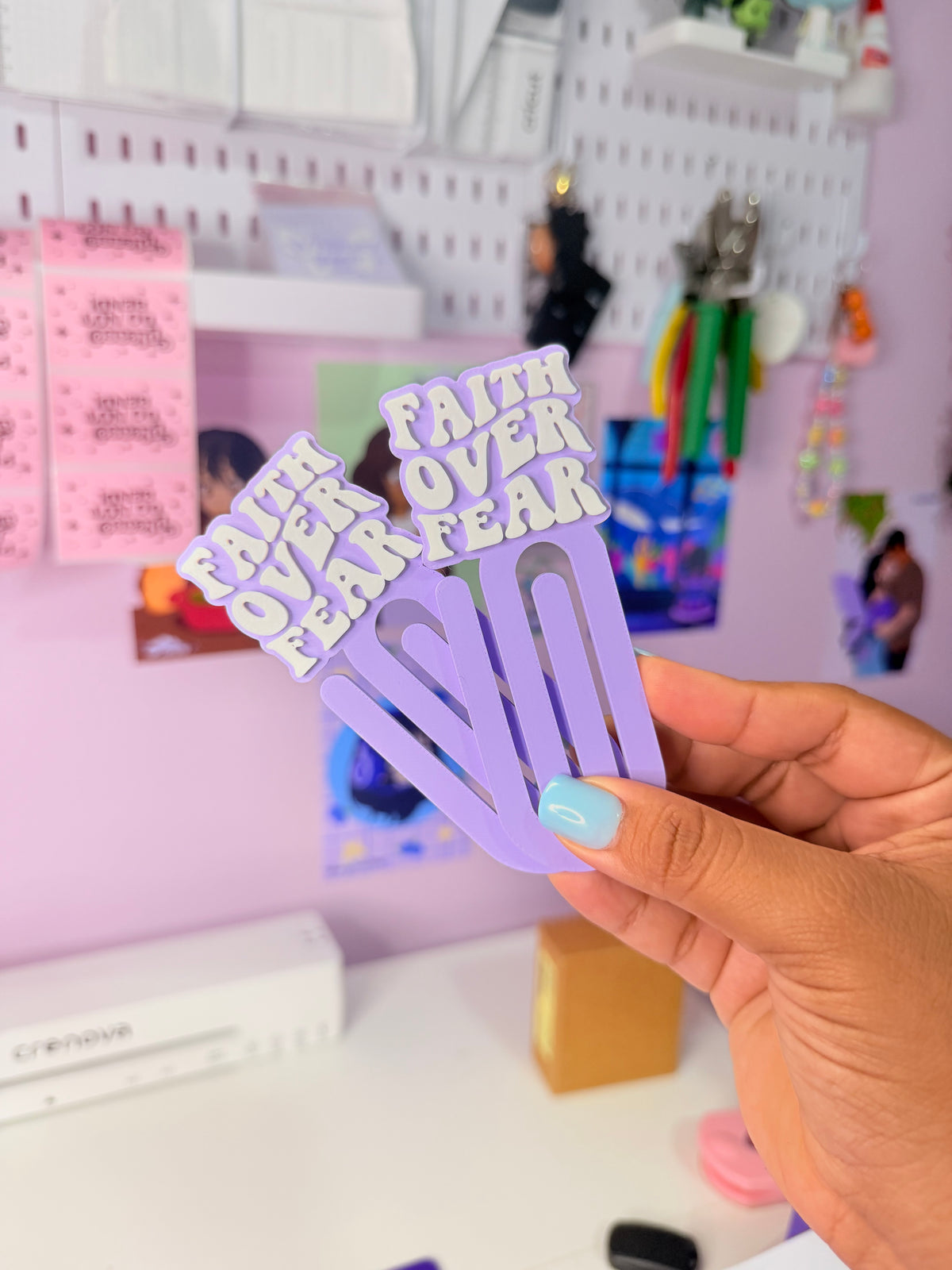 Faith Over Fear Jumbo Paper Clip Bookmark