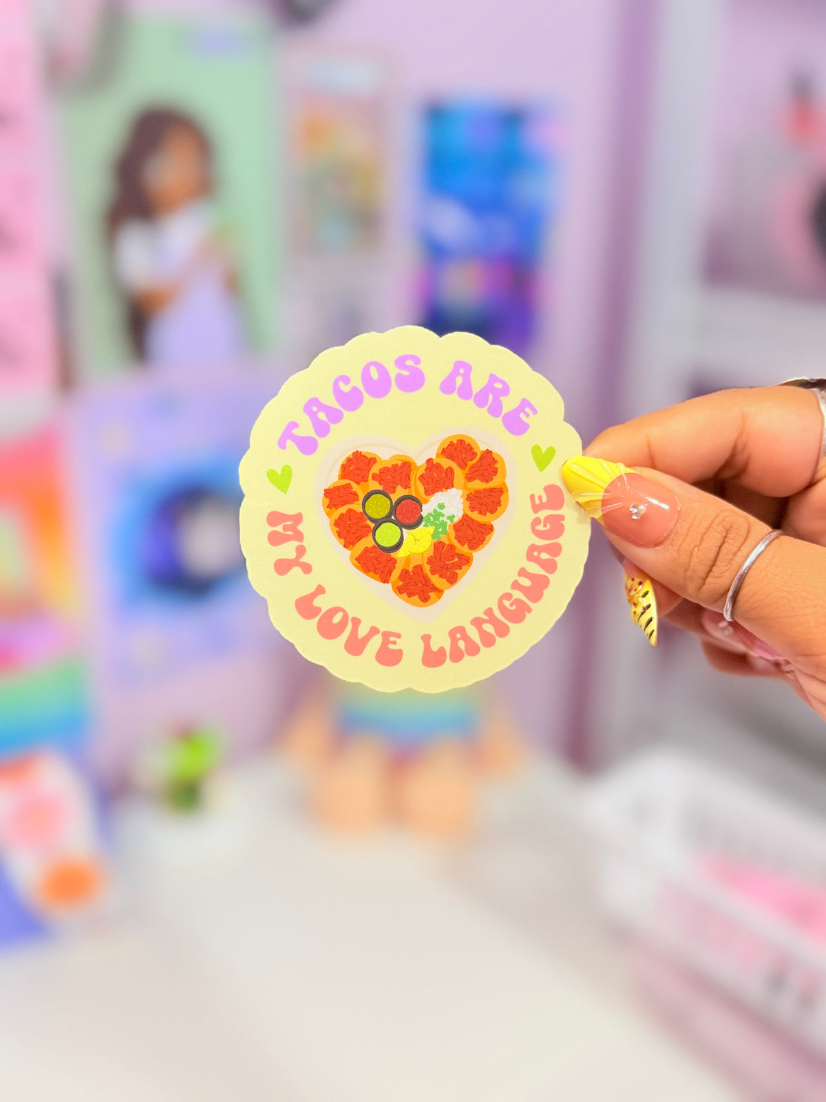 Tacos are my love language sticker