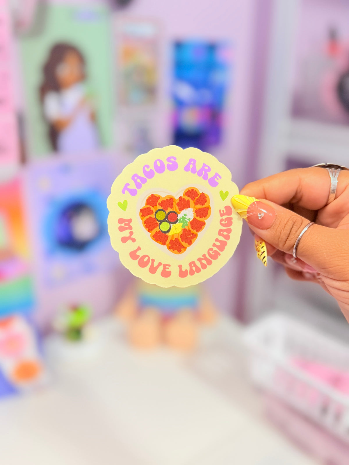 Tacos are my love language sticker
