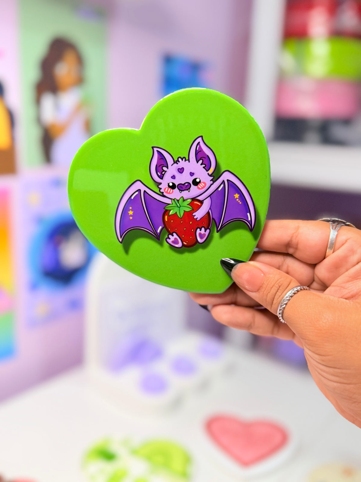 Berry Bat Ceramic Coaster