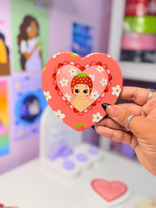 Strawberry Angel Ceramic Coaster