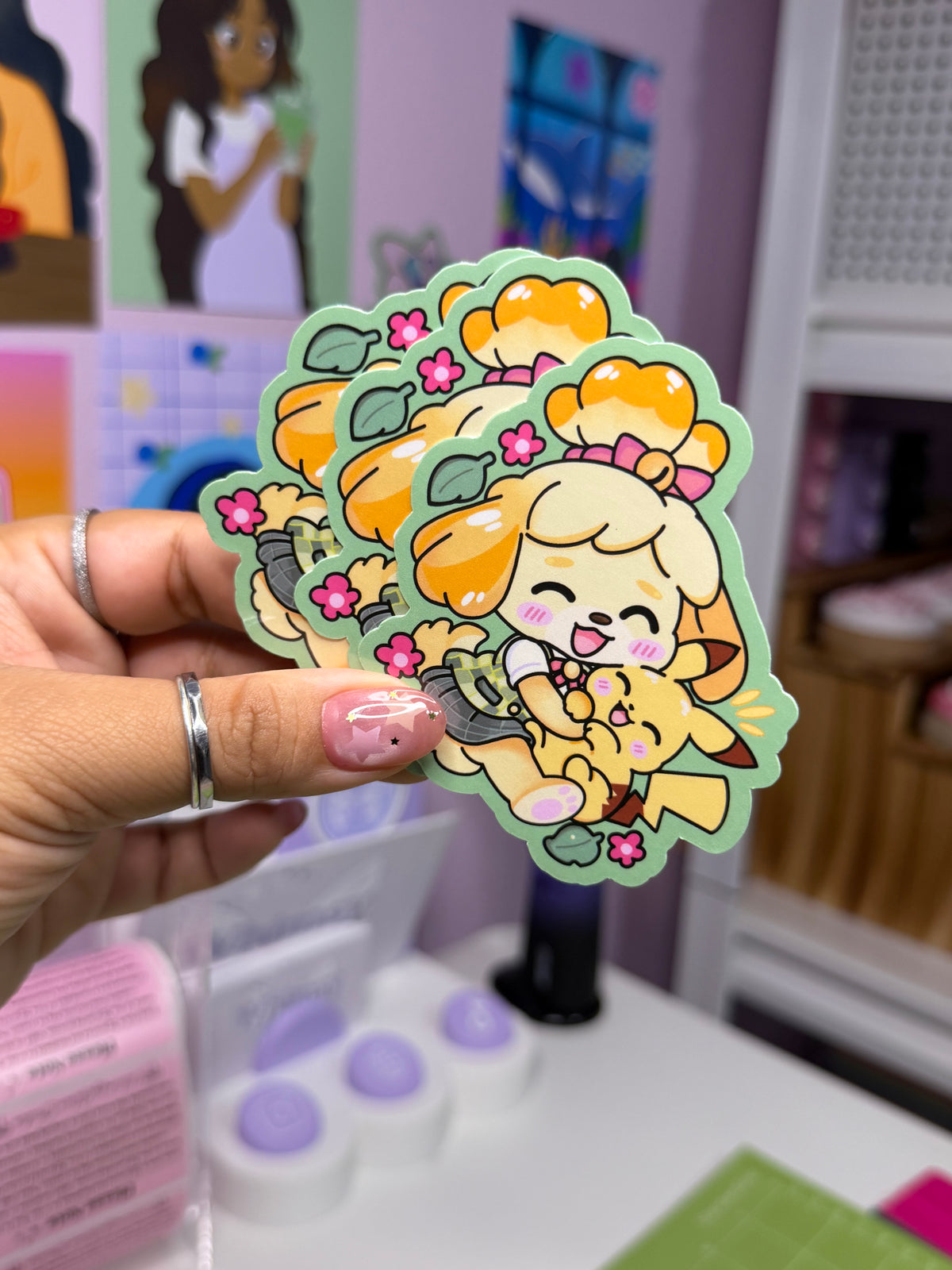 Isabelle and Picka Sticker
