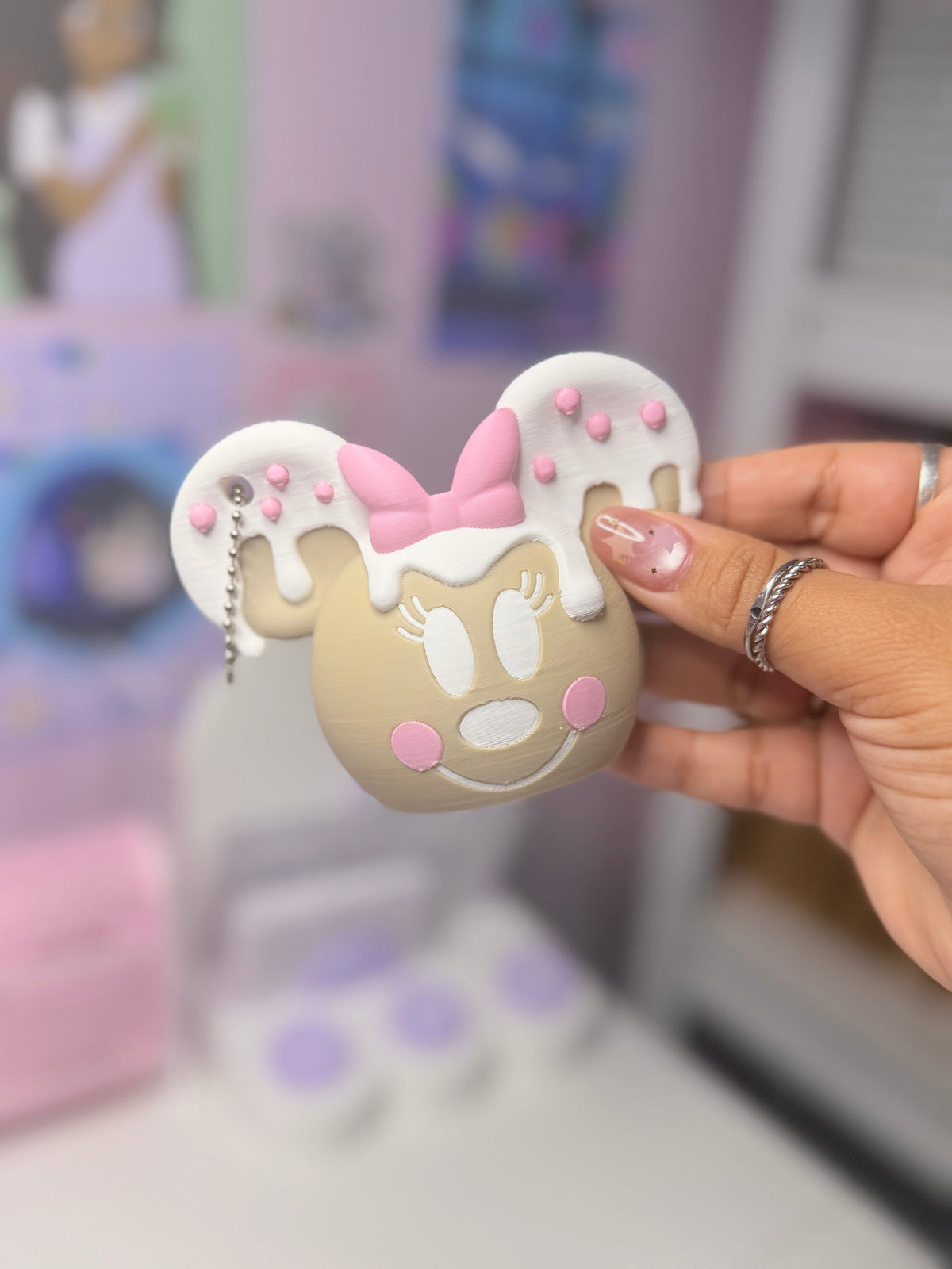 Gingerbread Mouse BBW Sanitizer Keychain Holder
